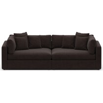 haven dark brown sofa   