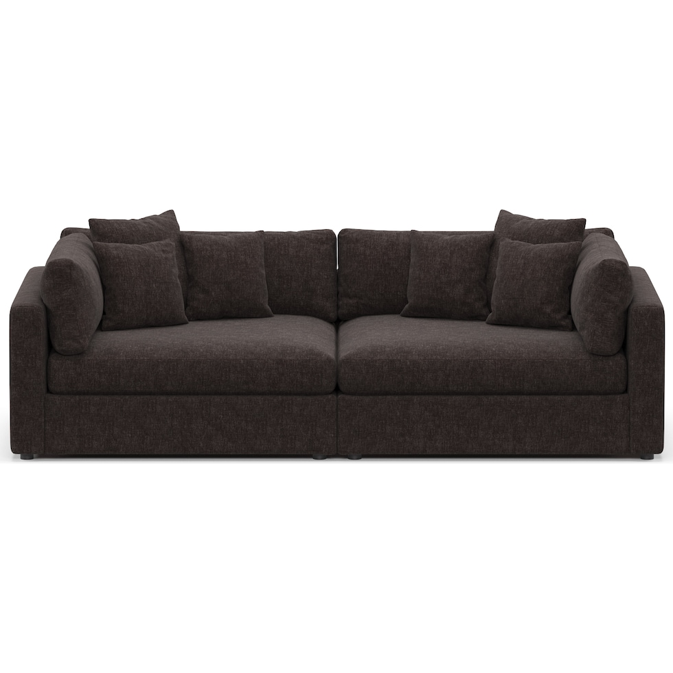 haven dark brown sofa   
