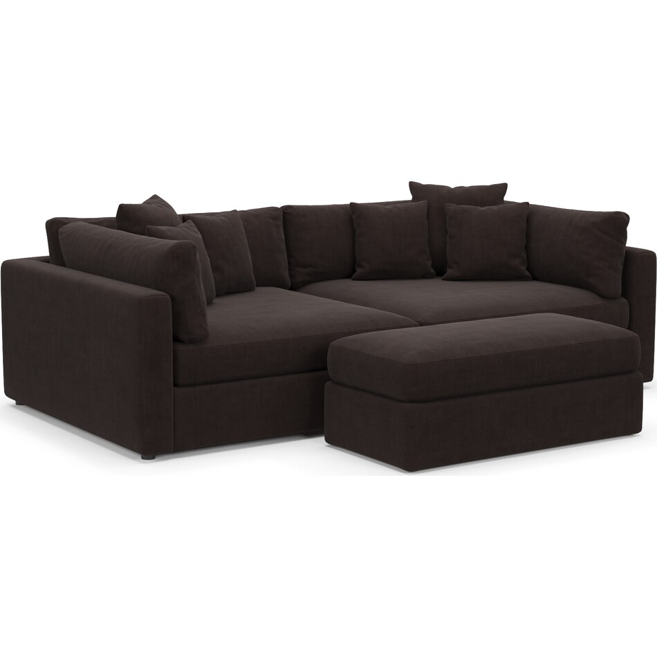 haven dark brown sofa   