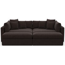 haven dark brown sofa   