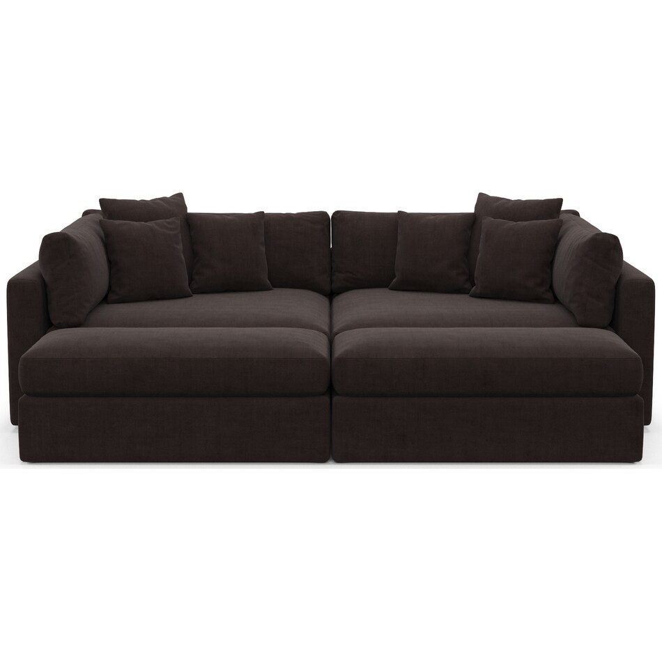 haven dark brown sofa   