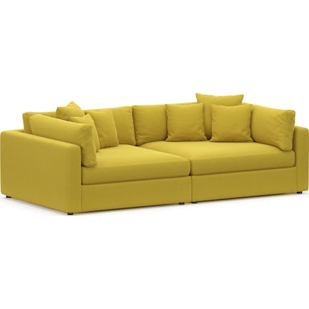 Haven Foam Comfort 2-Piece Media Sofa - Bloke Goldenrod