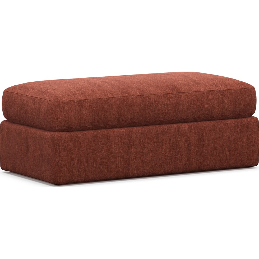 haven orange ottoman   