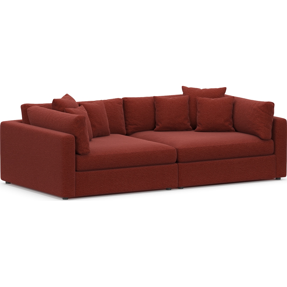 haven red sofa   