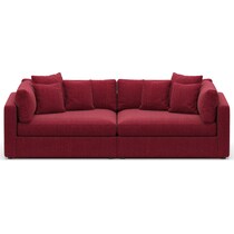 haven red sofa   