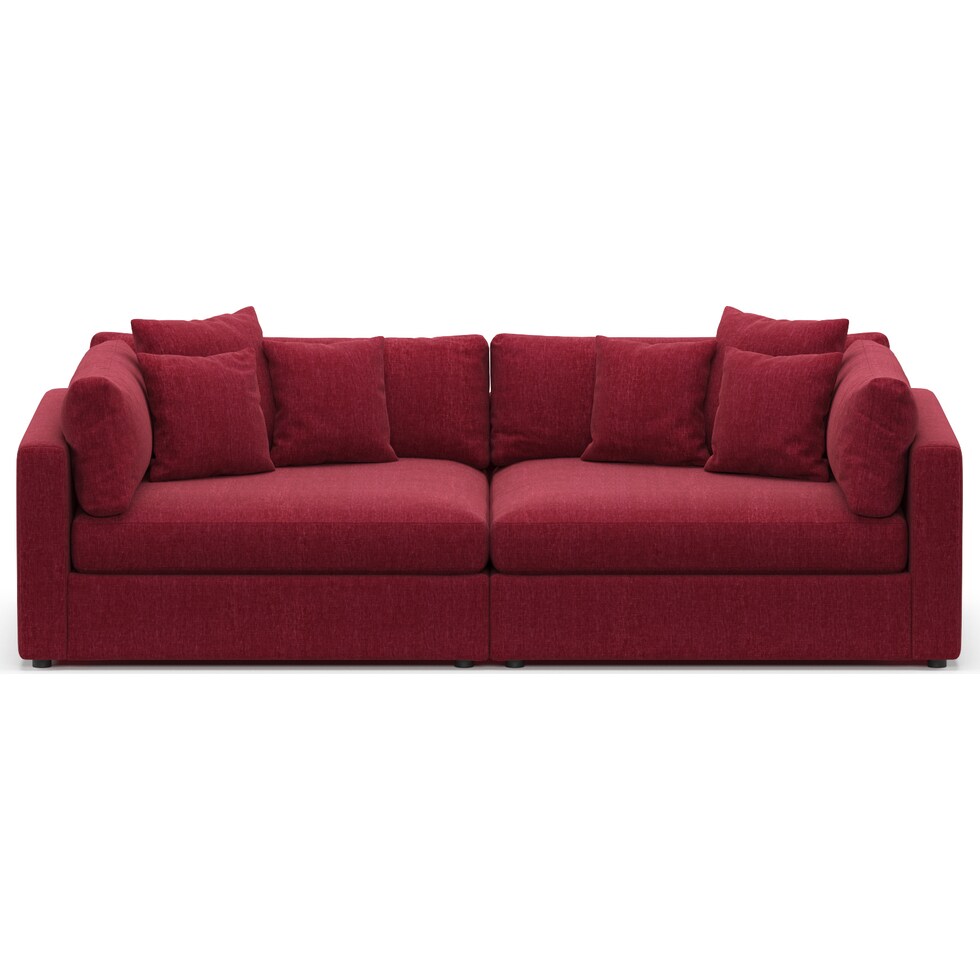 haven red sofa   