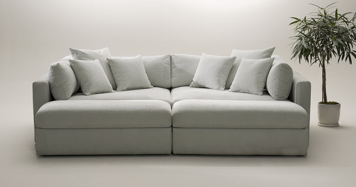 Haven 2-Piece Media Sofa and 2 Ottomans