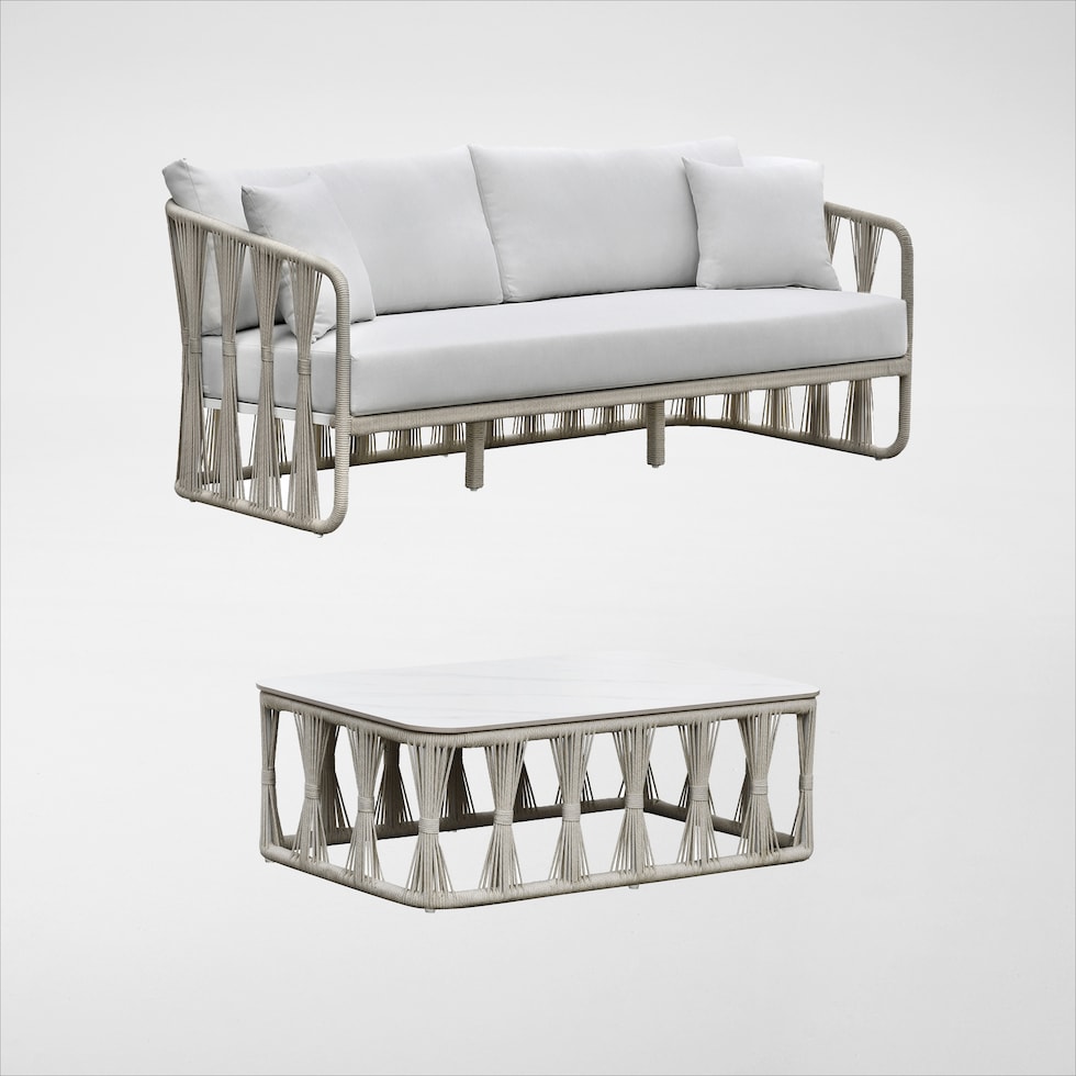 havenwood white outdoor sofa set   