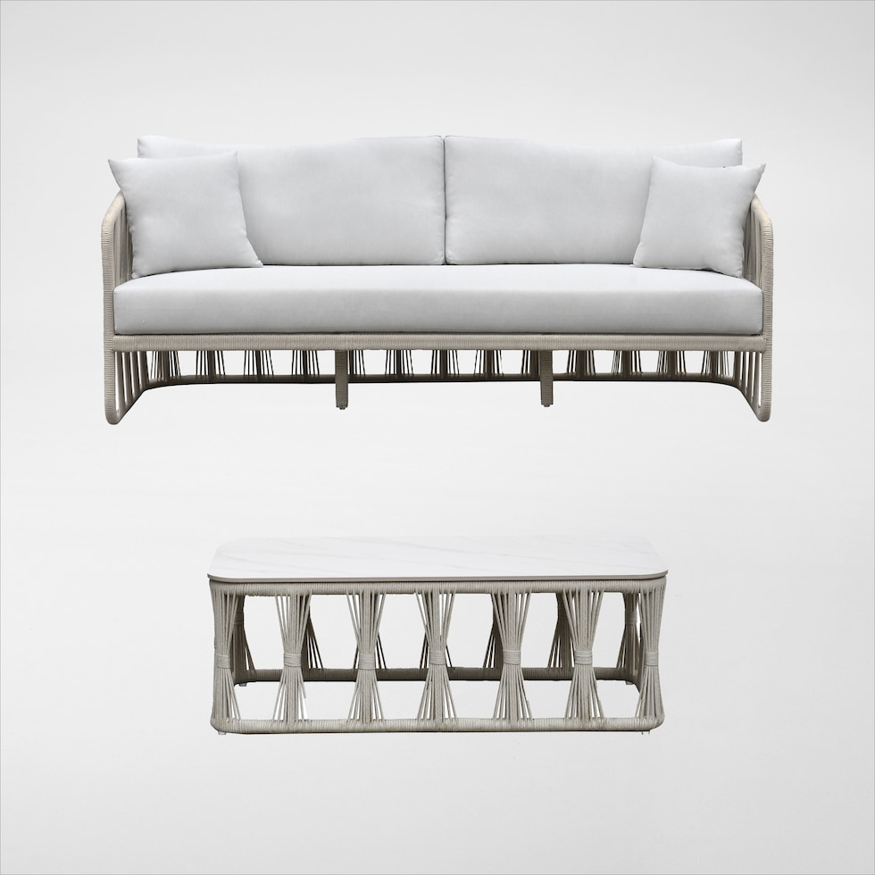 havenwood white outdoor sofa set   