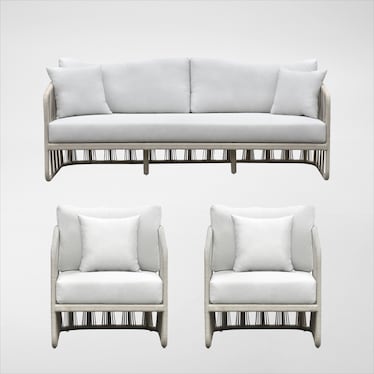 Havenwood Outdoor Sofa and 2 Lounge Chairs