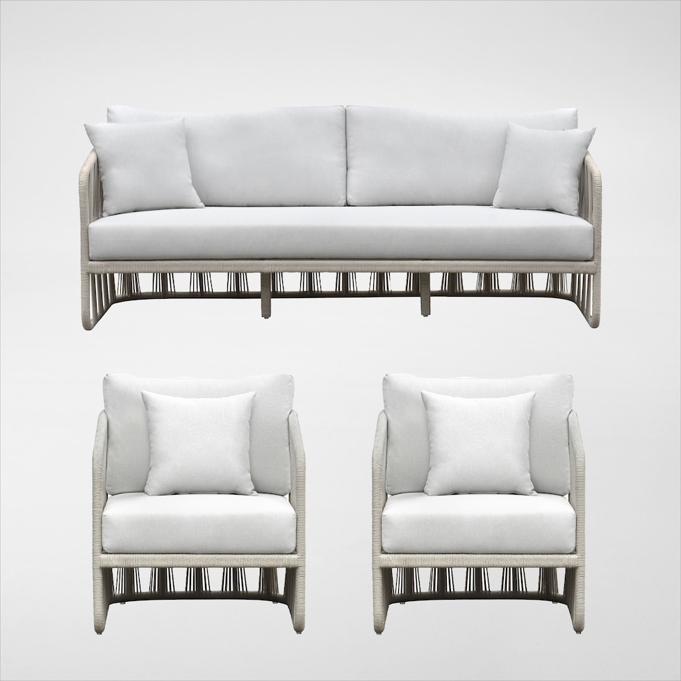 havenwood white outdoor sofa set   