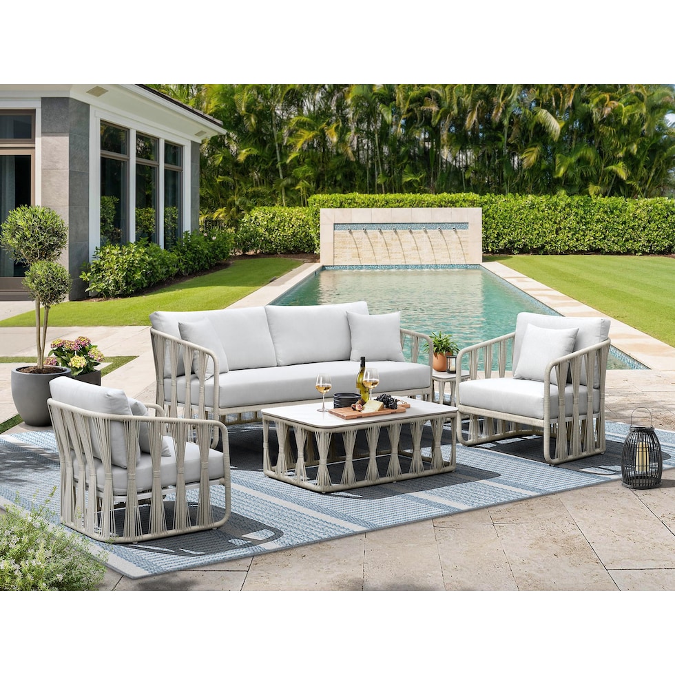 havenwood white outdoor sofa set   