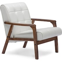 hawkins white accent chair   