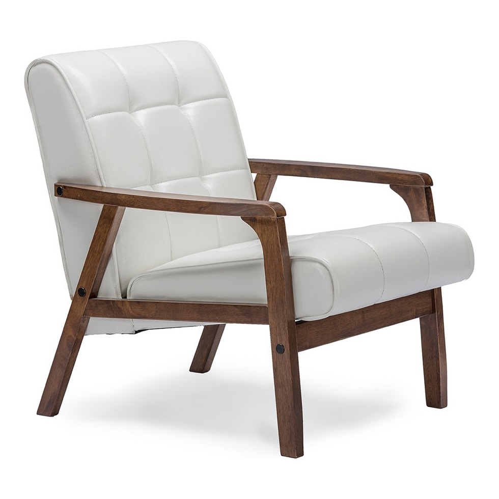 hawkins white accent chair   