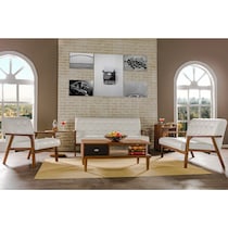 hawkins white accent chair   