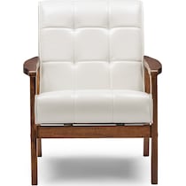 hawkins white accent chair   