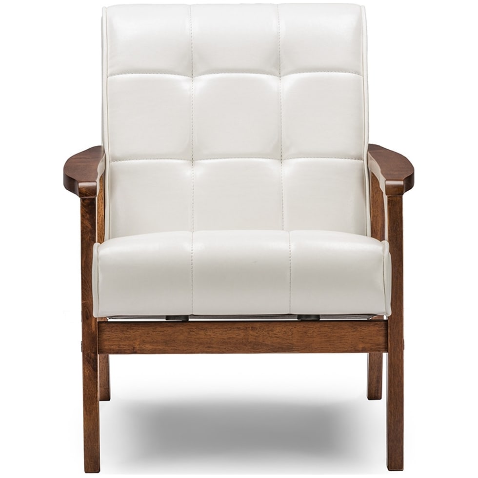 hawkins white accent chair   