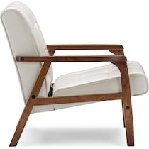 hawkins white accent chair   