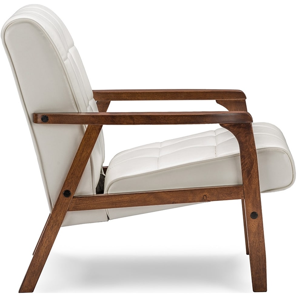 hawkins white accent chair   