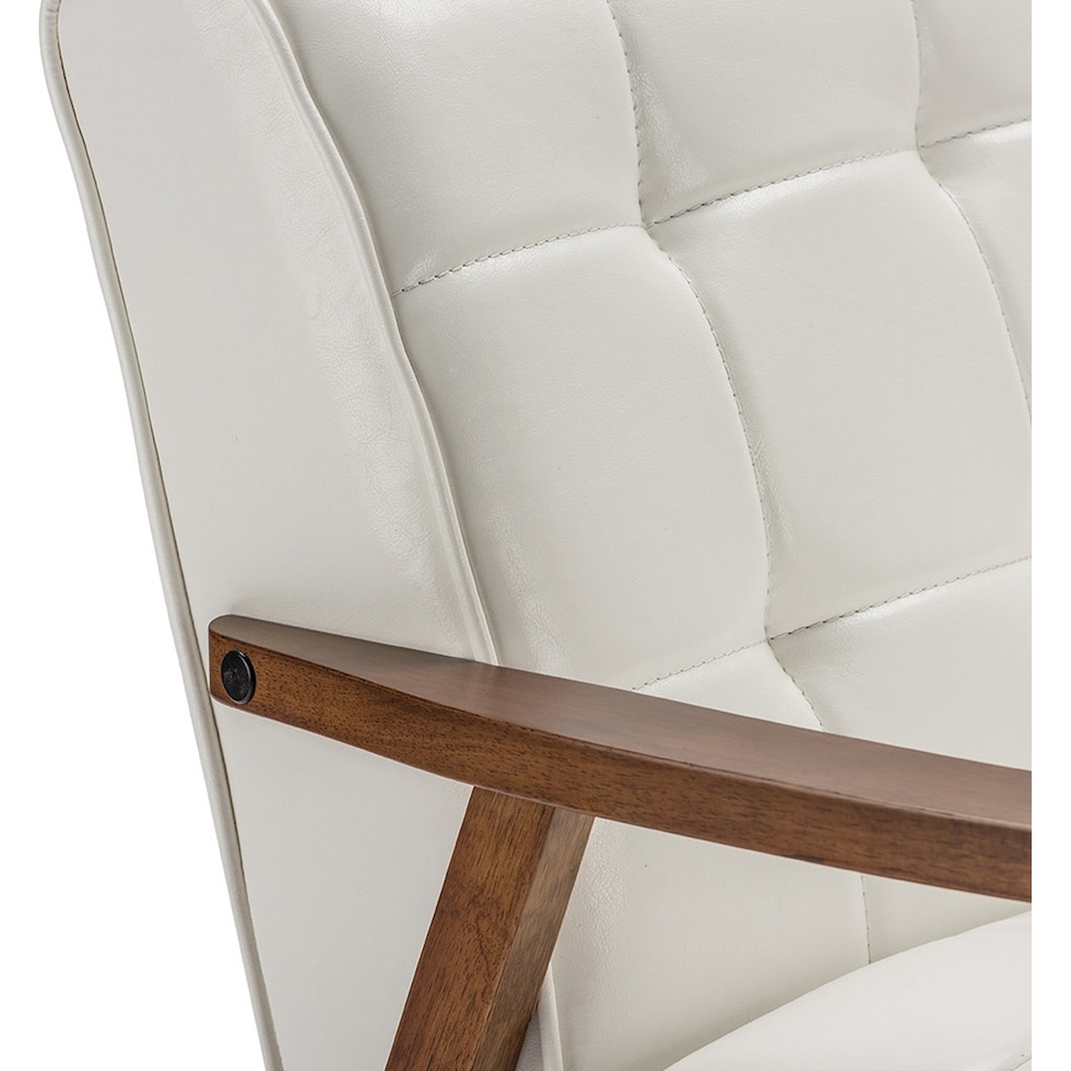 hawkins white accent chair   