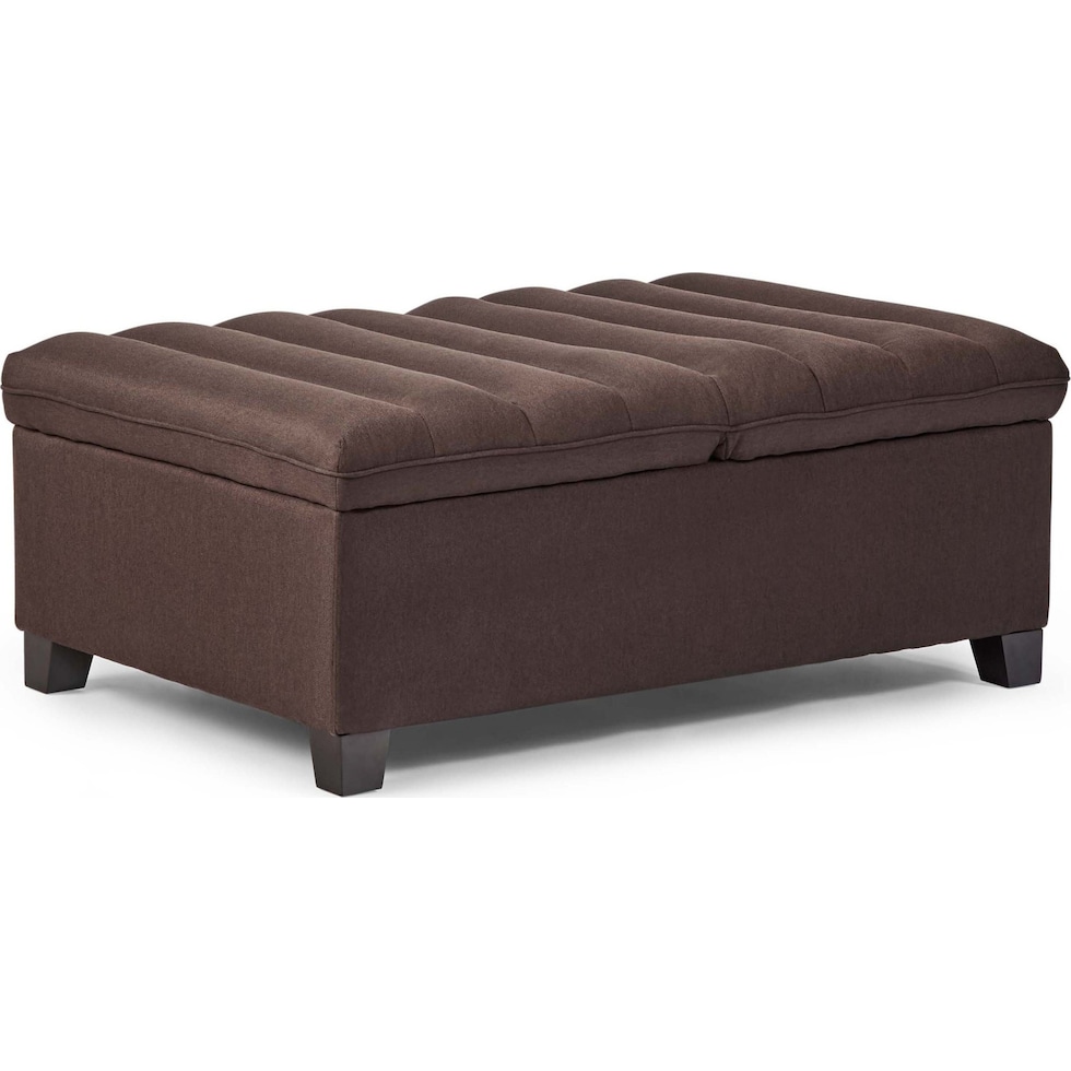 hayden dark brown ottoman   