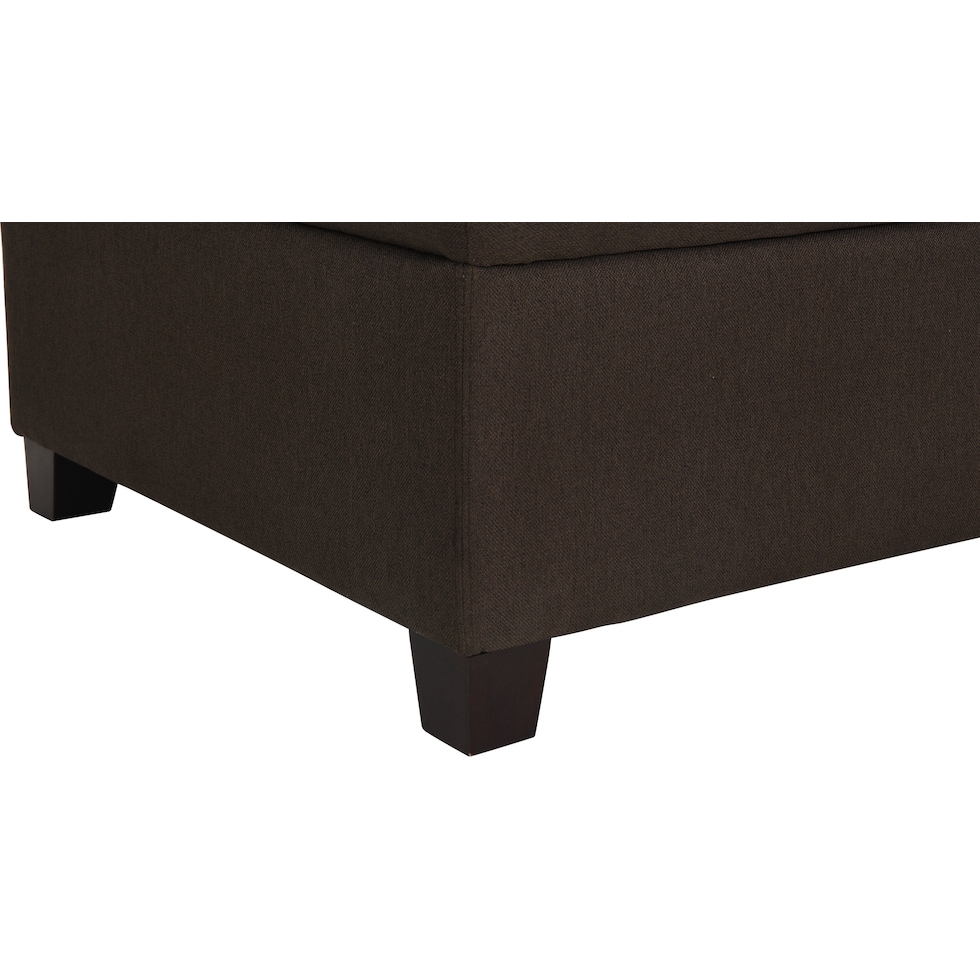 hayden dark brown ottoman   