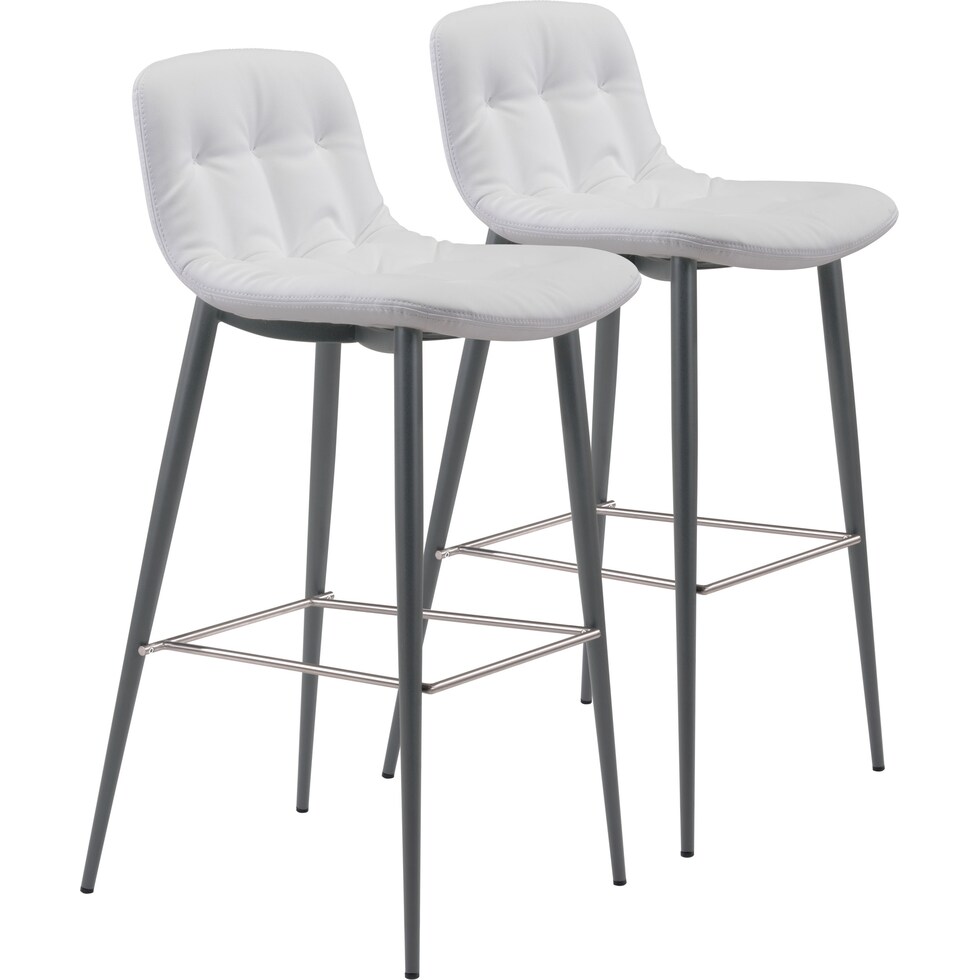 hayden white bar stool   