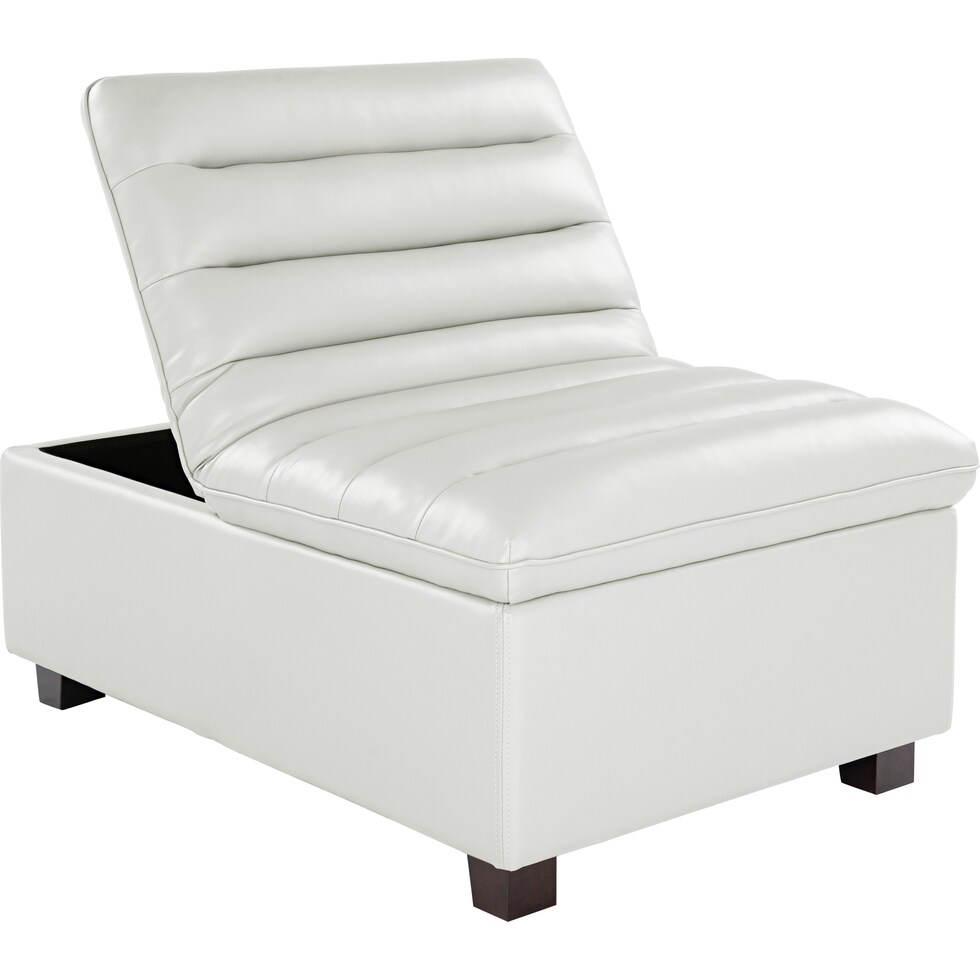 hayden white ottoman   