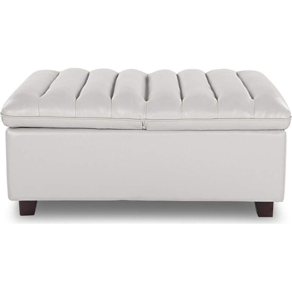 hayden white ottoman   