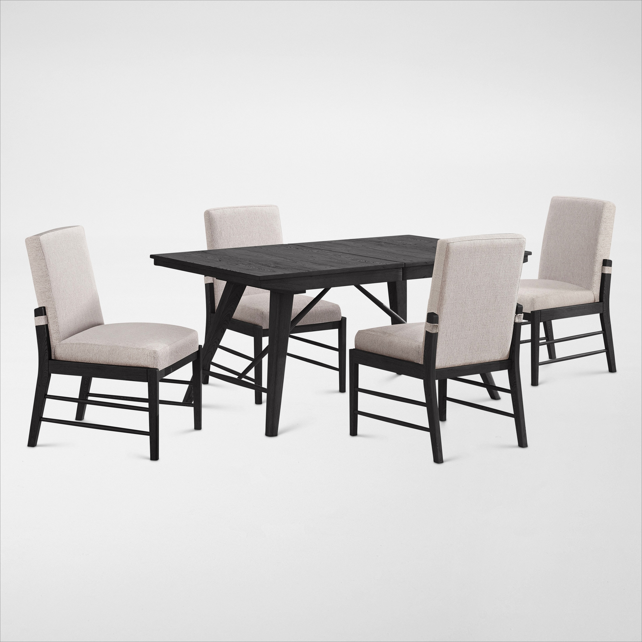 Hayward Solid Wood Large Extendable Dining Table & 4
