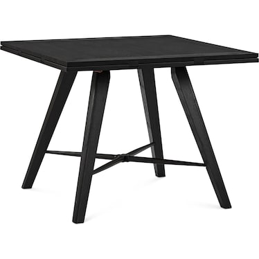 Hayward Convertible Counter-Height Dining Table & 4 Ladder-Back Stools - Black