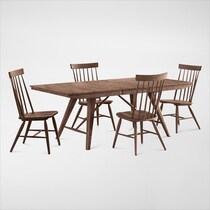 hayward dark brown  pc dining room   