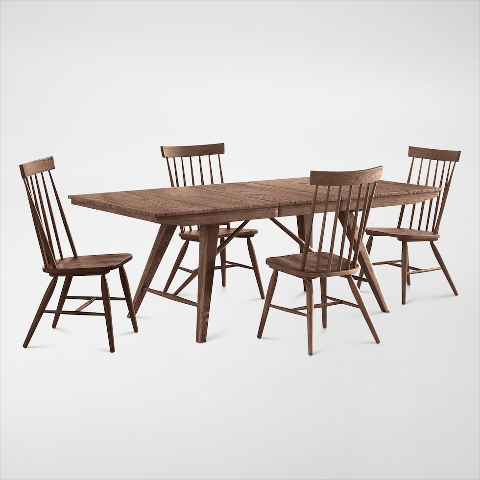 hayward dark brown  pc dining room   