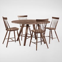 hayward dark brown  pc dining room   