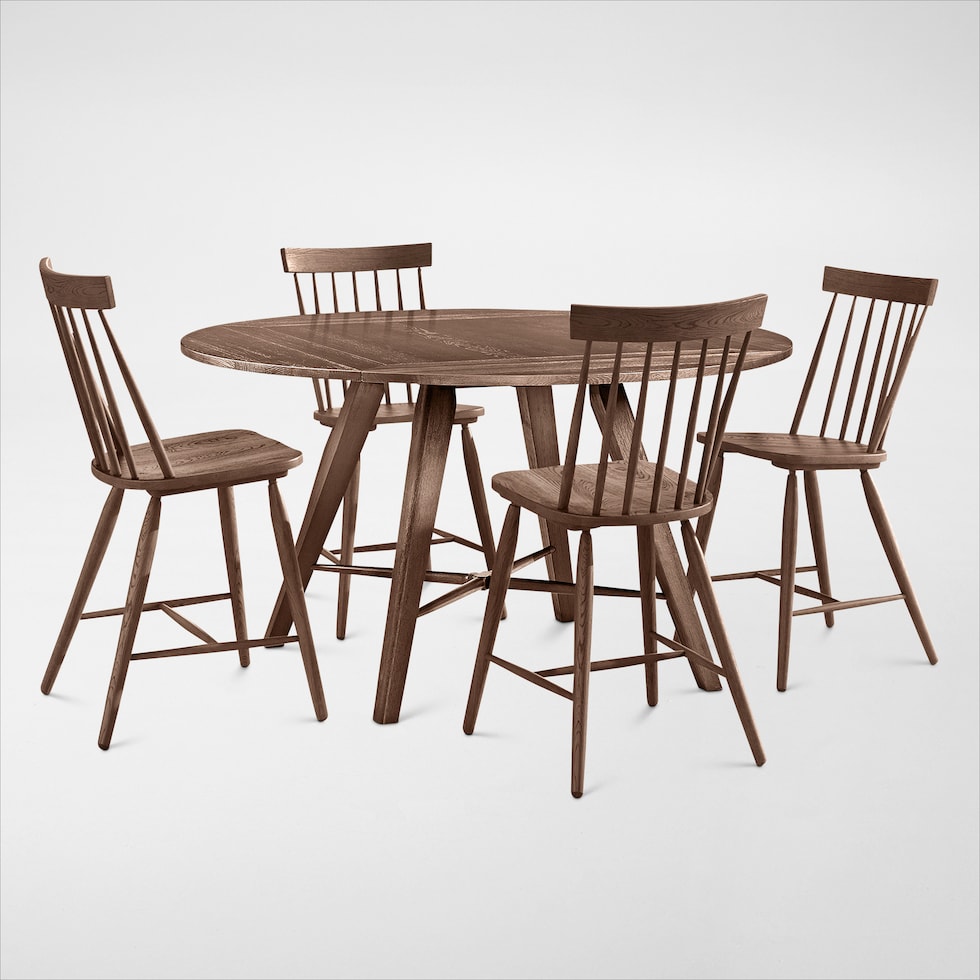 hayward dark brown  pc dining room   