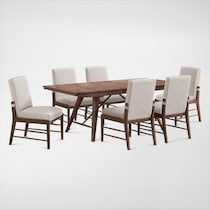 hayward dark brown  pc dining room   