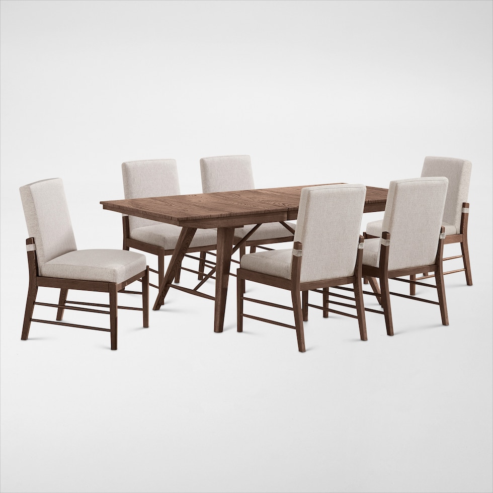 hayward dark brown  pc dining room   