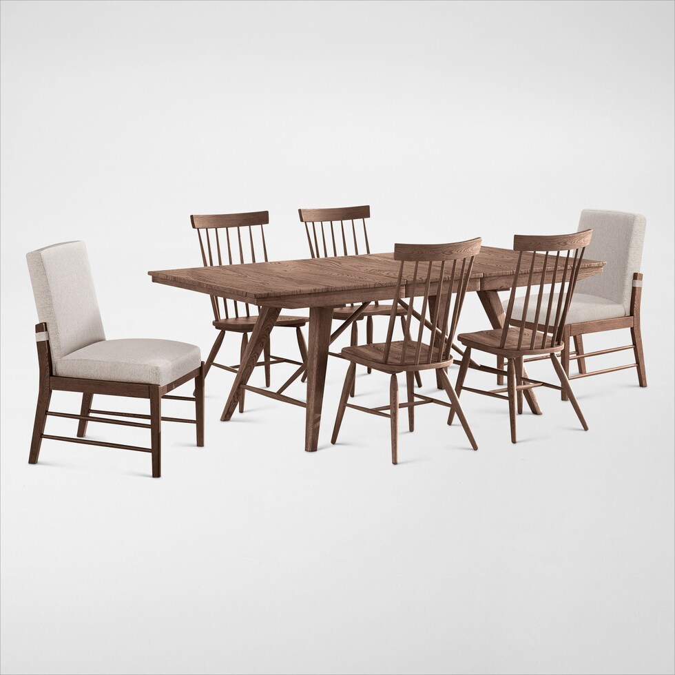 hayward dark brown  pc dining room   