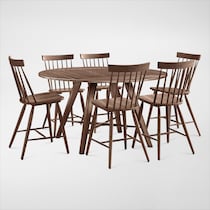 hayward dark brown  pc dining room   
