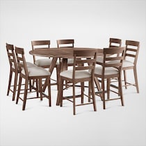 hayward dark brown  pc dining room   