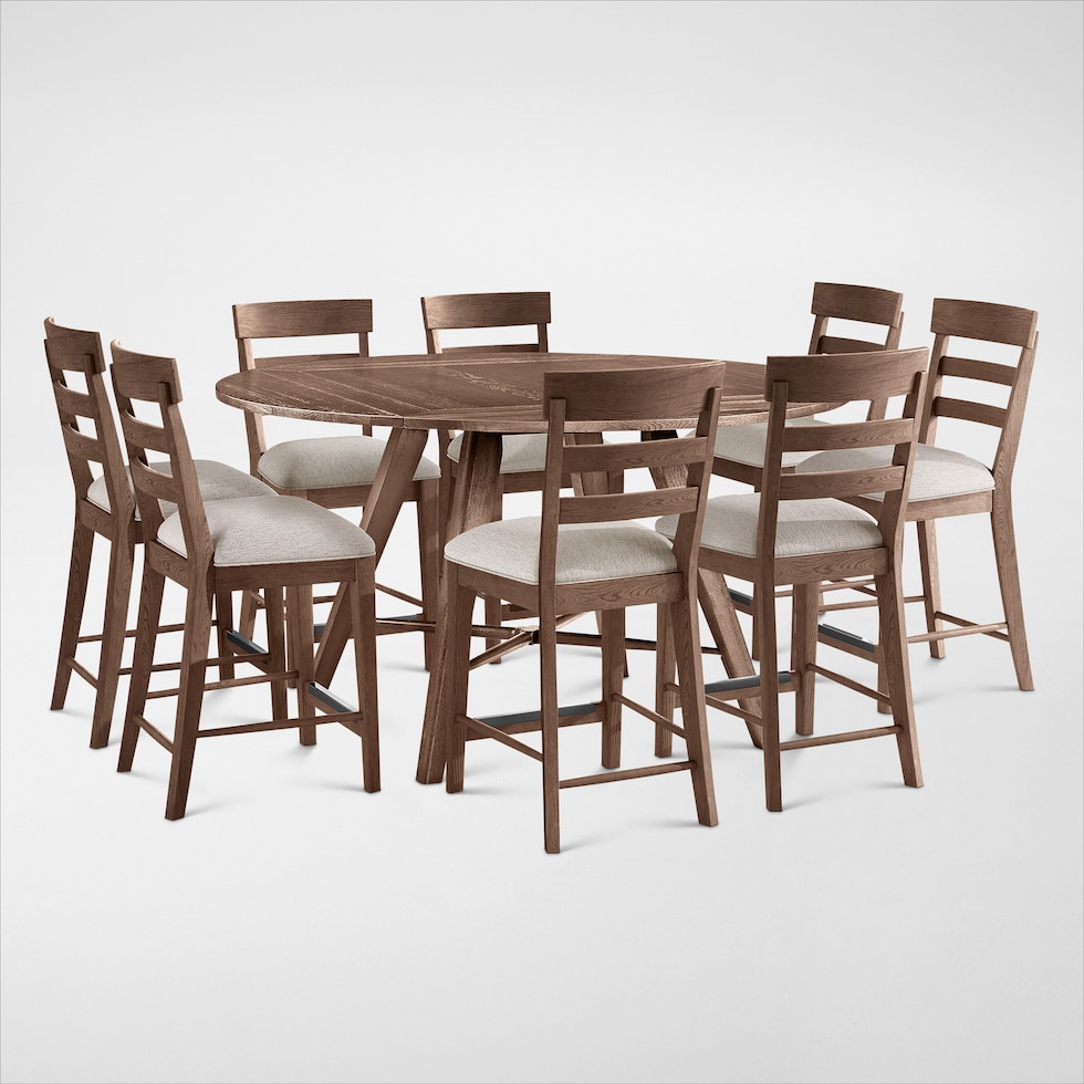 hayward dark brown  pc dining room   