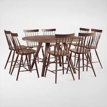 hayward dark brown  pc dining room   