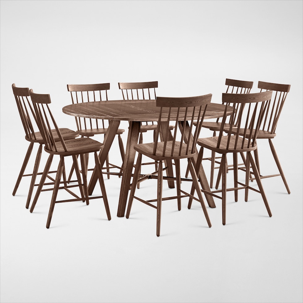 hayward dark brown  pc dining room   