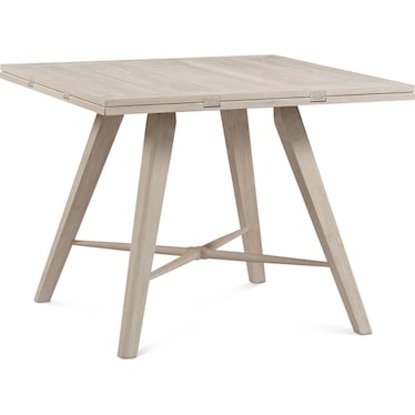 Hayward Solid Wood Convertible Counter-Height Dining Table & 4 Windsor-Back Stools - White