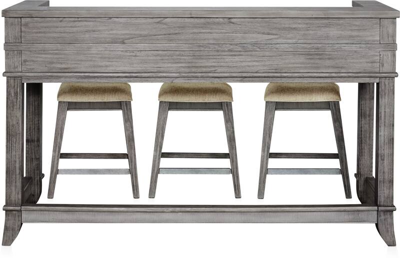 Hazel Gameday Console Table and 3 Stools Value City Furniture