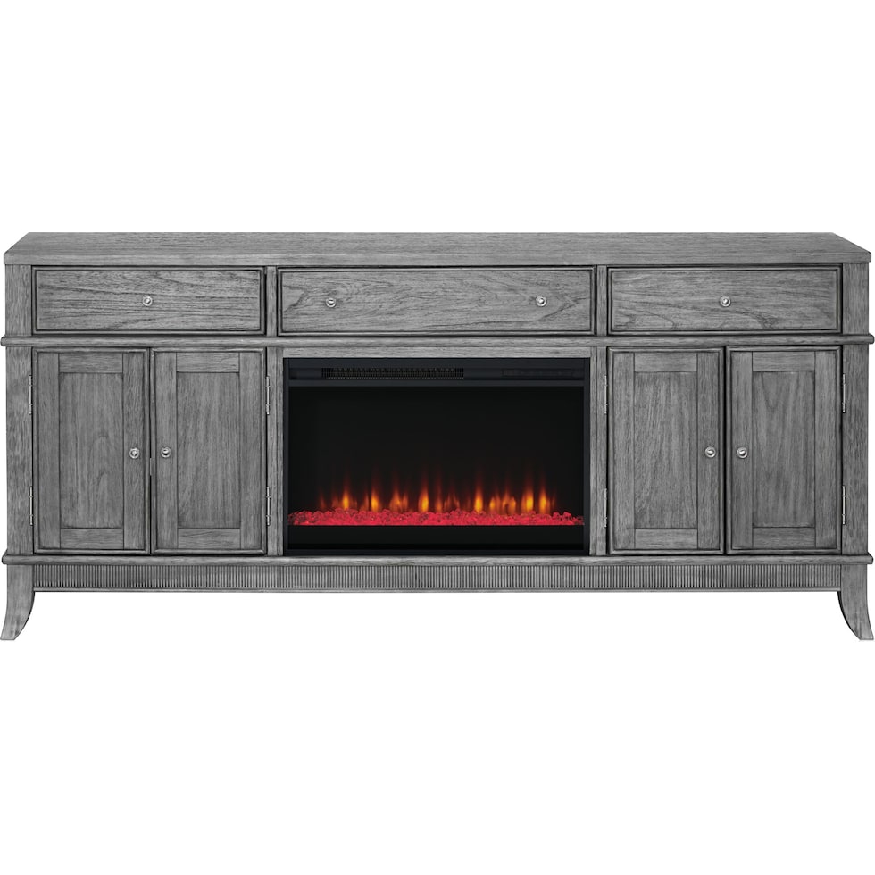 hazel tables gray fireplace tv stand   