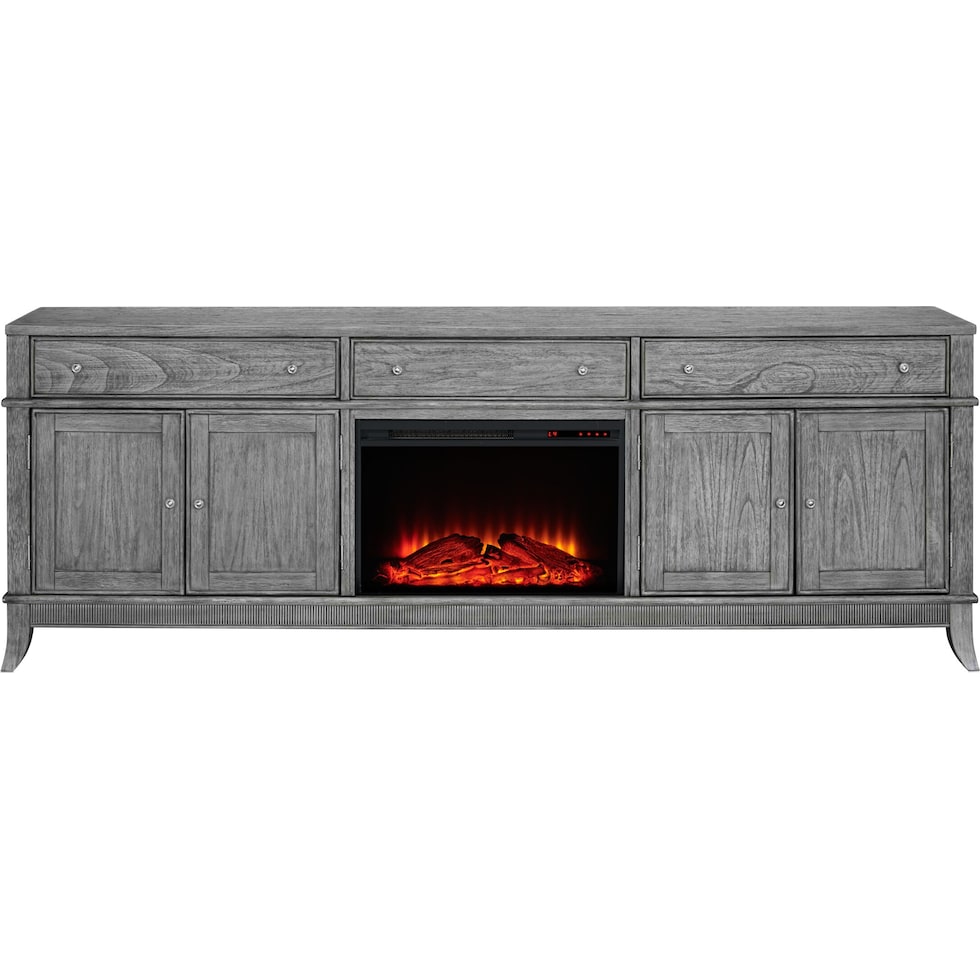 hazel tables gray fireplace tv stand   
