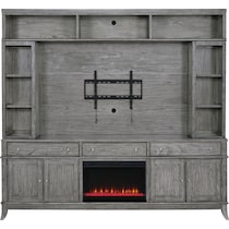 hazel tables gray fireplace tv stand   