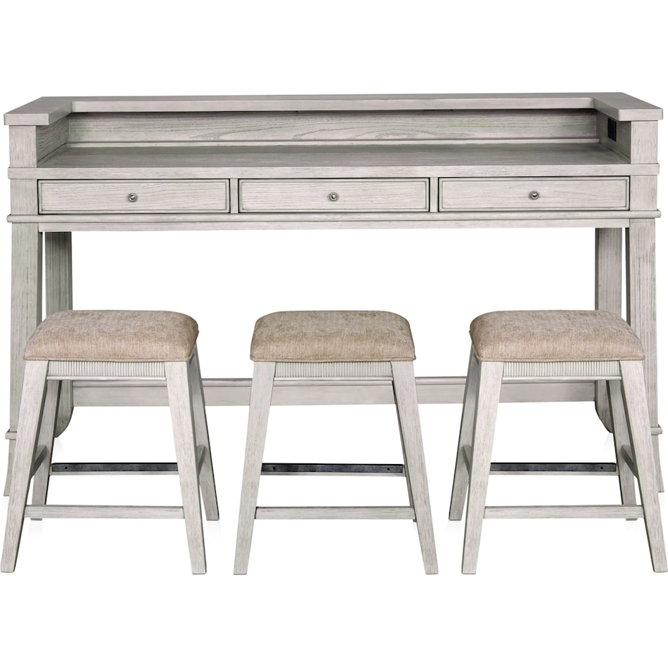 Hazel Gameday Console Table and 3 Stools | Value City Furniture