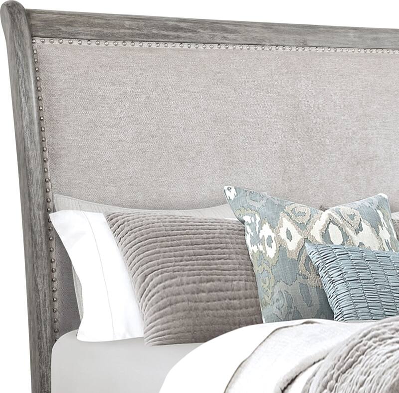 Hazel 6Piece Upholstered Bedroom Set with 2Drawer Nightstand, Dresser